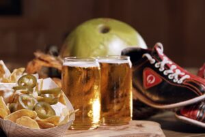 Twosday themed items, bowling, beer, food