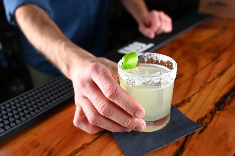 Margarita cocktail from the bar