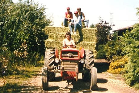 Hay ride on a tractor